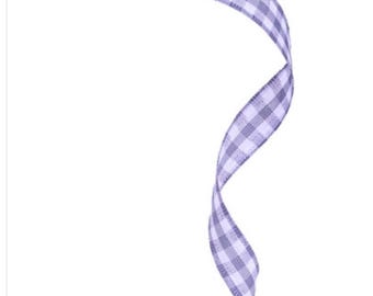 Wired Gray and White Gingham Check Ribbon - Spring Ribbon - Summer Ribbon- 5/8”x10 Yards