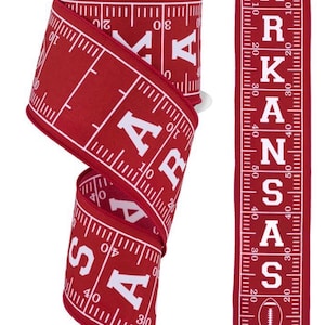 Wired Arkansas Razorbacks Football Ribbon- 2.5”x10 Yards