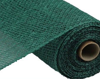 10 inch x 10 Yards Hunter Green Poly Burlap Mesh