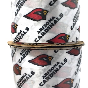 FREE SHIPPING- 2 Piece Ribbon Set - Arizona Cardinals - NFL Licensed Offray Ribbon