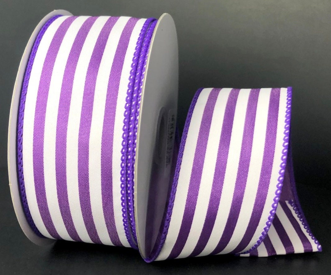 2.5x10yd Diagonal Glitter Stripe Mardi Gras Rg01769Wy Ribbon