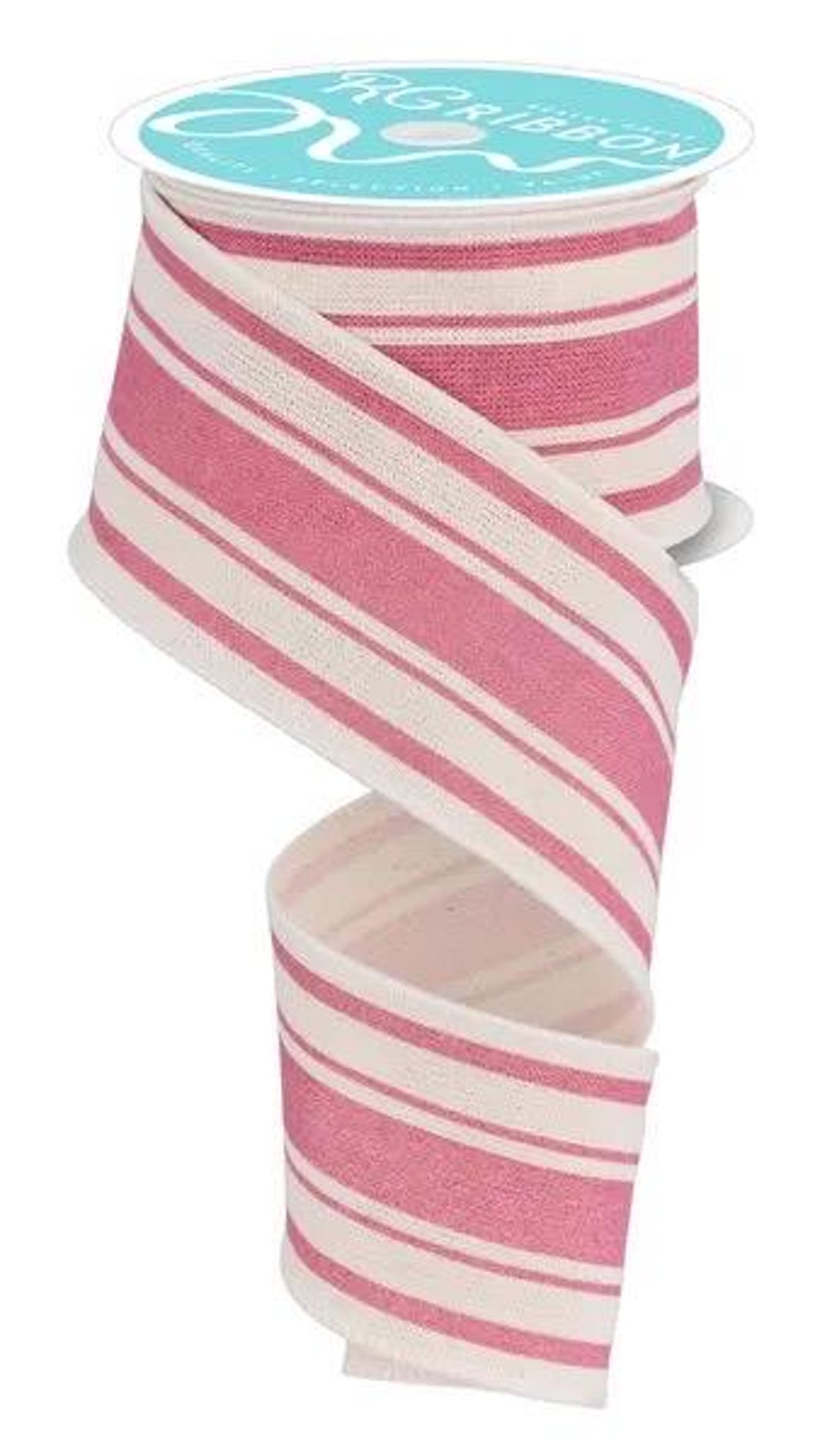 Ivory and Rose Farmhouse Stripe Ribbon on Cotton- 2.5”x10 Yards - Etsy