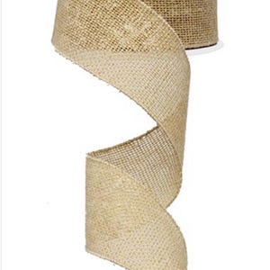 50 Yards - 2.5&quot; Wired Faux Burlap Ribbon