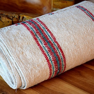RARE HEAVY Herringbone Antique Rustic Hemp Sheet Tablecloth Blanket Material Homespun HandWoven Upholstery Fabric French Country Natural