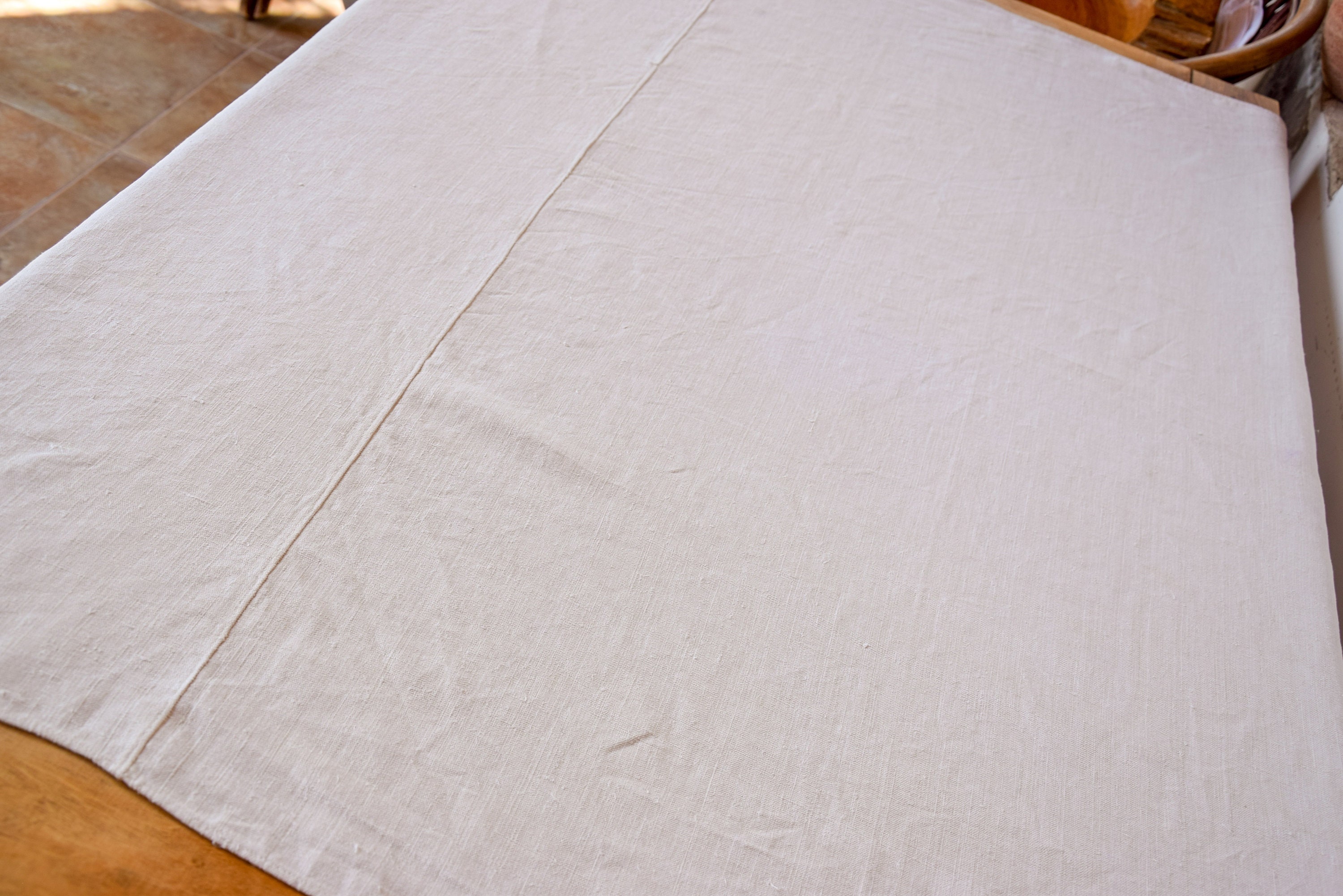 ナビーアンティーク素朴な純粋な麻のテーブルクロス フランスのホーム