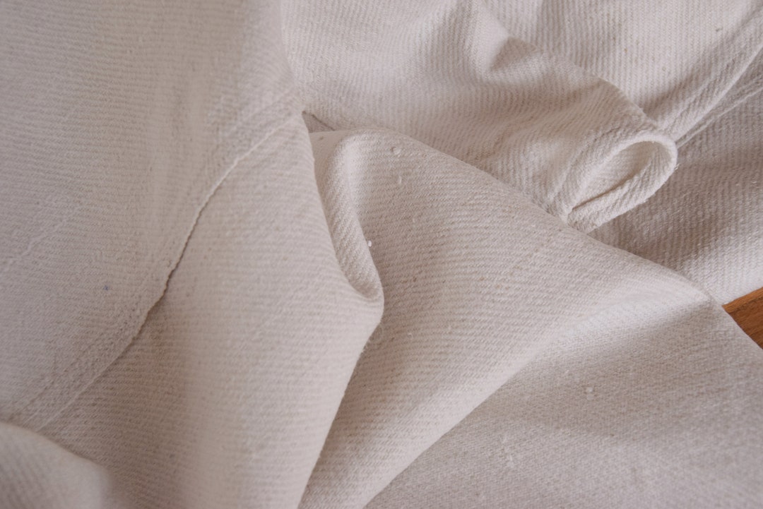 Nubby Antique Rustic Hemp Sheet Material Homespun Hand-loomed Hand ...