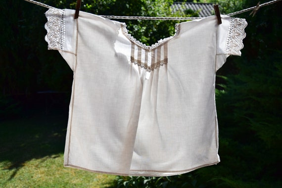 Antique Hungarian Folk Women Shirt Blouse Sommer … - image 2