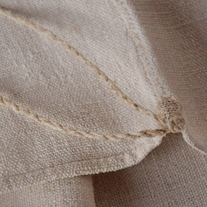 Nubby Antique Rustic Hemp Grain Sack Bag Feedsack Homespun Organic Linen Farmhouse Country Upholstery Fabric Organic Primitive Old