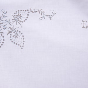 Antike französische Paar handgemachte bestickte Leinen Kissenbezug Bettwäsche Sham Kissen Kissenbezug Hand EDIT Monogramm rustikale Wohnkultur