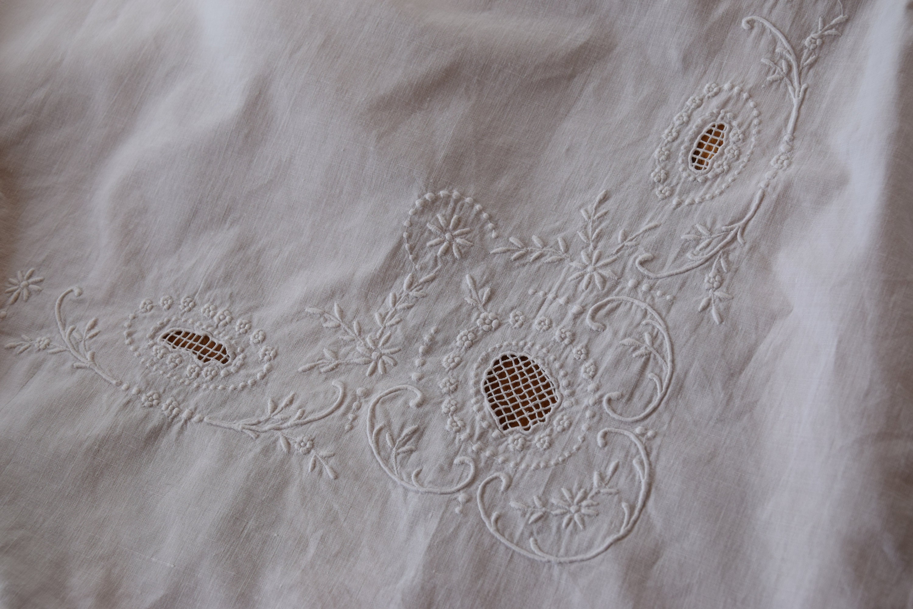 Antique Romantic Fabulous French Linen Sheet C 1900 Material | Etsy