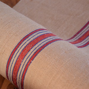 8 m (Price/Meter) Stair Runner Heavy Nubby Bolt Roll Antique Rustic Grain Sack Fabric Hemp Homespun Organic Upholstery Country Farmhouse
