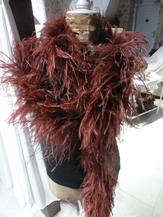 Boa old ostrich feathers - vintage - year 1930