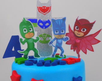 pj masks cake topper