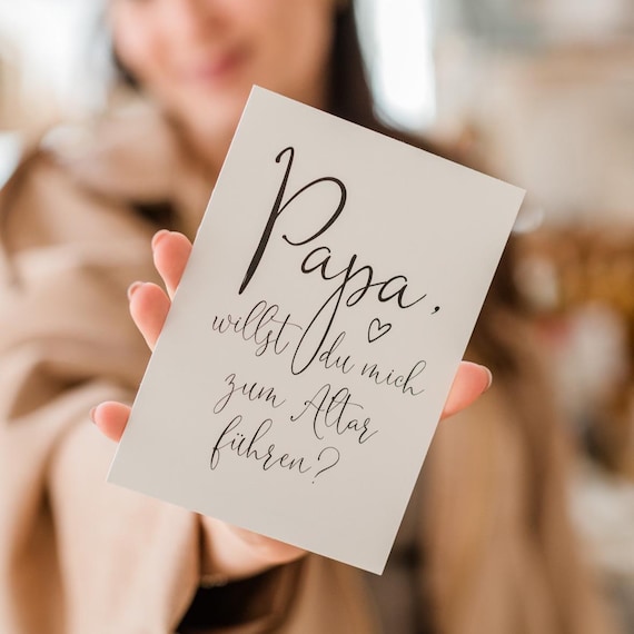 Vatertagskarte Für Papa Aus Edelstahl – Persönliches Geschenk Von Der Enkelin