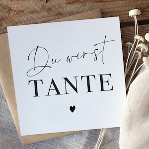 Du wirst Tante | Du wirst Onkel | handgemachte Grußkarte für Baby, Geburt, Babyshower, in 2 Motiven