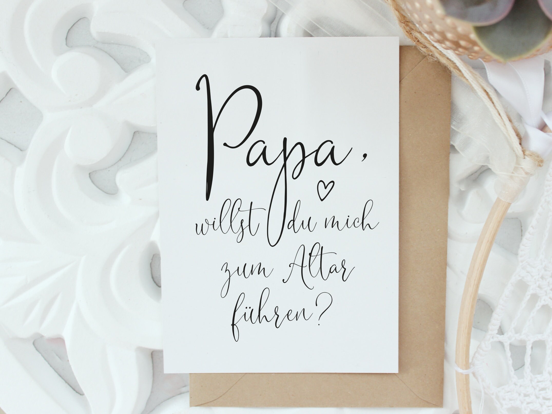 Postkarte Papa willst du mich zum Altar führen Grußkarte Etsy