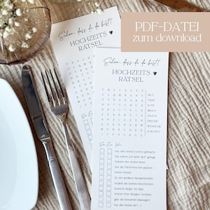 Wedding puzzle | Download file to print, game for wedding party, guests, gifts, memory, gift idea, wedding game
