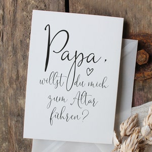 Postcard | Dad, do you want to walk me down the aisle? | Greeting card for fathers, father - wedding, marriage, with love, A6 recycled paper Father's Day