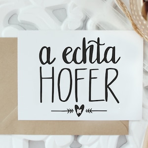 Postcard &quot;A echta Hofer&quot; | Greeting card to from Hof, regional Upper Franconian greetings, Bavarian, Franconian, Hof Saale