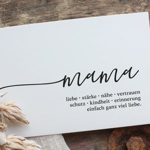 Postcard with the lettering "mama" | Gift idea, greeting card, birthday, Mother's Day