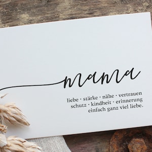 Postkarte mit Schriftzug "mama" | Geschenkidee, Grußkarte, Geburtstag, Muttertag