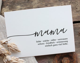 Postcard with lettering "mama" | Gift idea, greeting card, birthday, Mother's Day