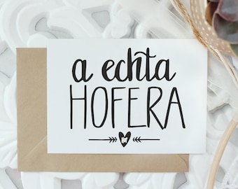 Postcard "A echta Hofera" | Greeting card to from Hof, regional Upper Franconian greetings, Bavarian, Franconian, Hof Saale