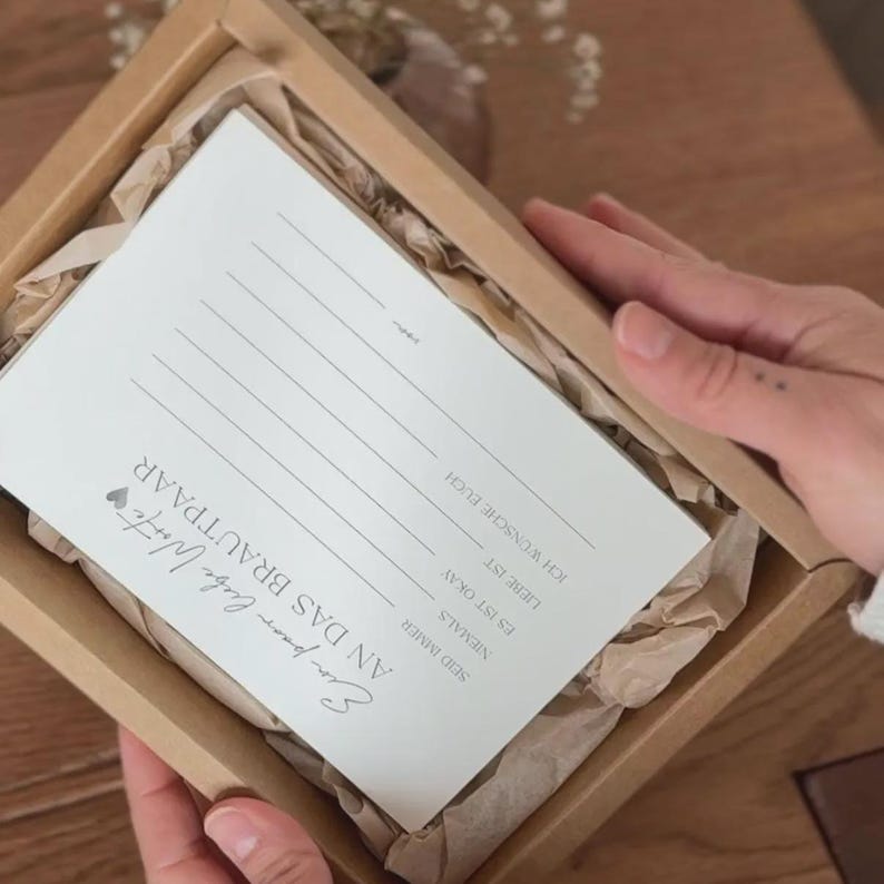 Printed wish cards | Wedding questions for the bride and groom and wedding guests, congratulatory cards, wedding questions to fill out as a guest book image 3