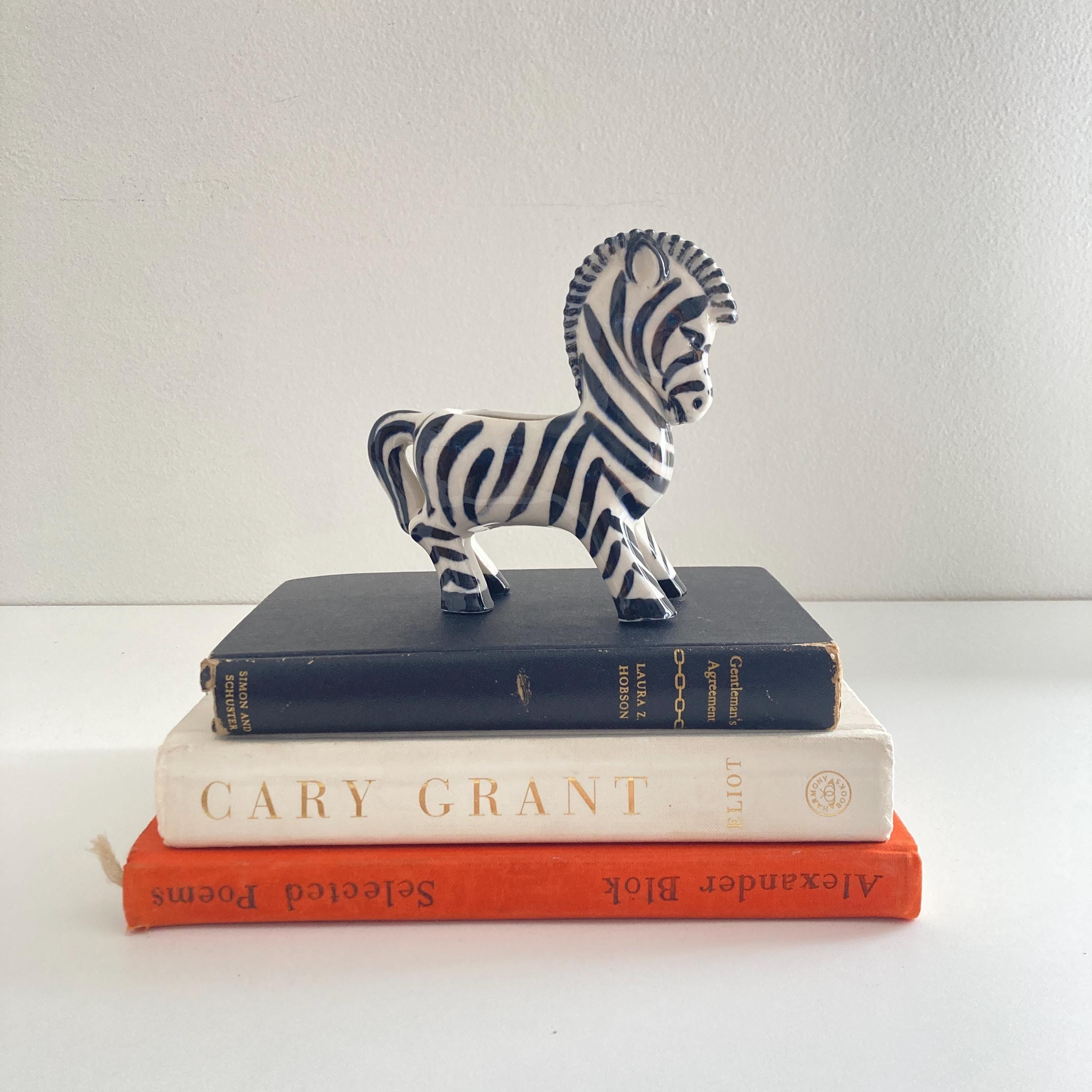 Vintage Porcelain Zebra - Etsy