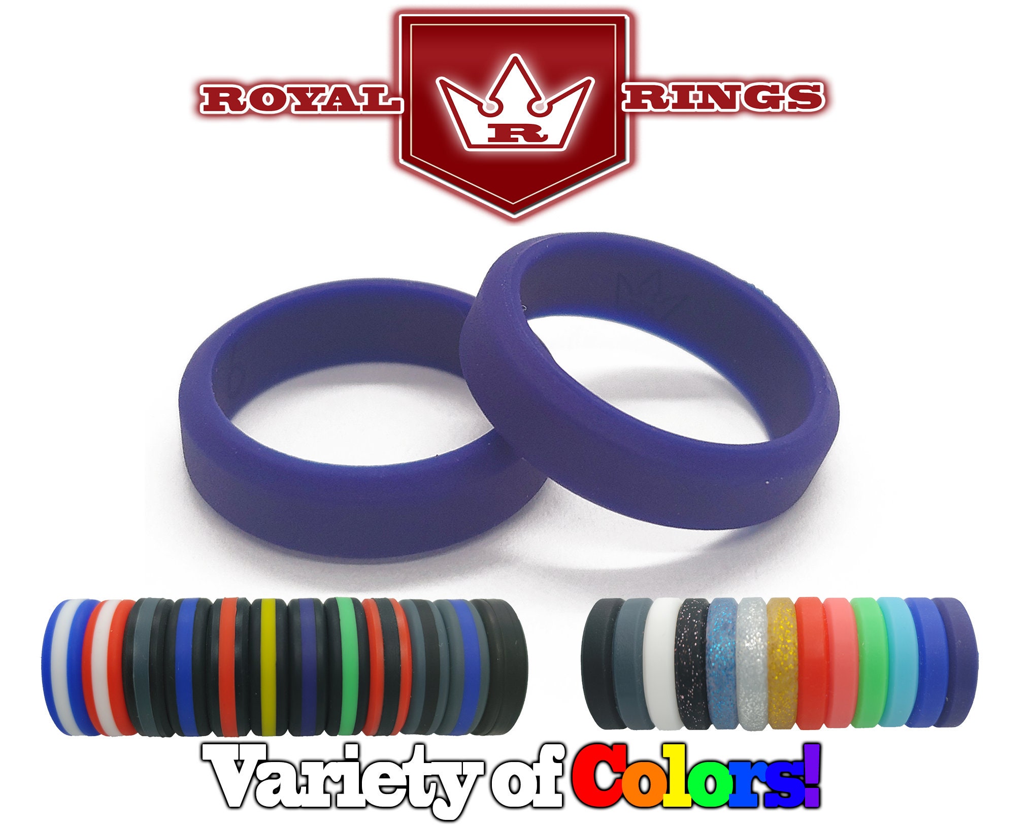 Purple rubber wedding band deals
