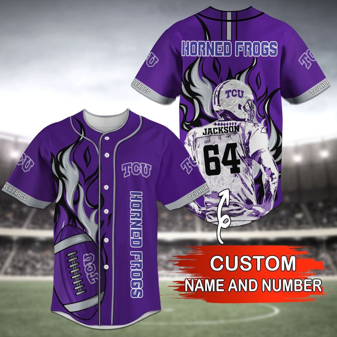 Tcu Horned Frogs Baseball Jersey Personalized 2023 BSU2493 Etsy