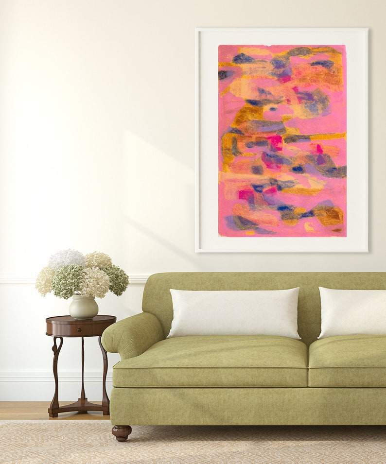 Abstract,Prints,Wall Art,Pink,Red,Poster,Brush Stroke Art,Vivid,Bright,Modern,Contemporary,Colourful,Printable,Wall Decor,Digital Download image 9