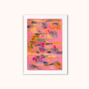 Abstract,Prints,Wall Art,Pink,Red,Poster,Brush Stroke Art,Vivid,Bright,Modern,Contemporary,Colourful,Printable,Wall Decor,Digital Download image 2