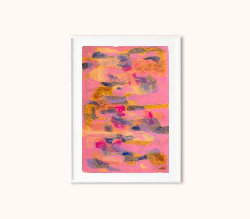 Abstract,Prints,Wall Art,Pink,Red,Poster,Brush Stroke Art,Vivid,Bright,Modern,Contemporary,Colourful,Printable,Wall Decor,Digital Download image 2