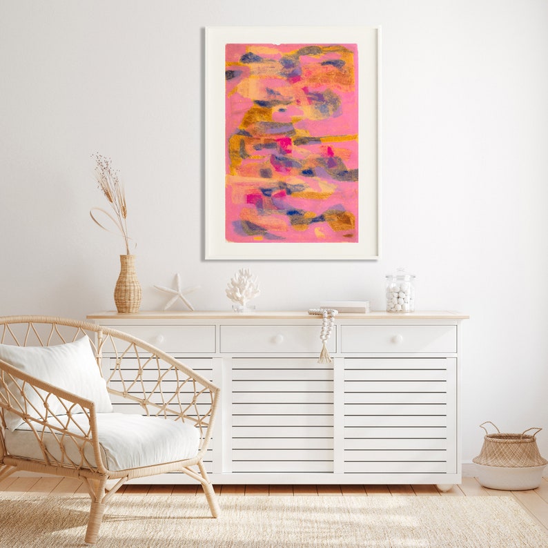 Abstract,Prints,Wall Art,Pink,Red,Poster,Brush Stroke Art,Vivid,Bright,Modern,Contemporary,Colourful,Printable,Wall Decor,Digital Download image 5