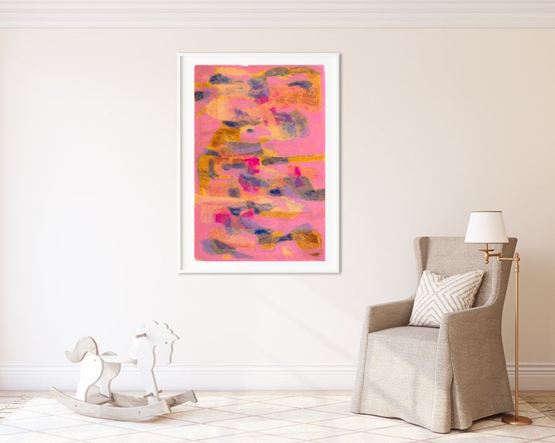 Abstract,Prints,Wall Art,Pink,Red,Poster,Brush Stroke Art,Vivid,Bright,Modern,Contemporary,Colourful,Printable,Wall Decor,Digital Download image 4