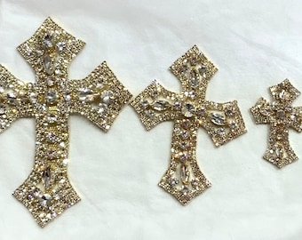 Crystal Rhinestone Crosses for Wedding #31452 Baptism First Communion ,Candles,Decoration