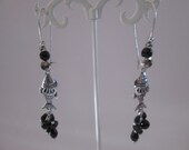 Earrings sleepers silver fish