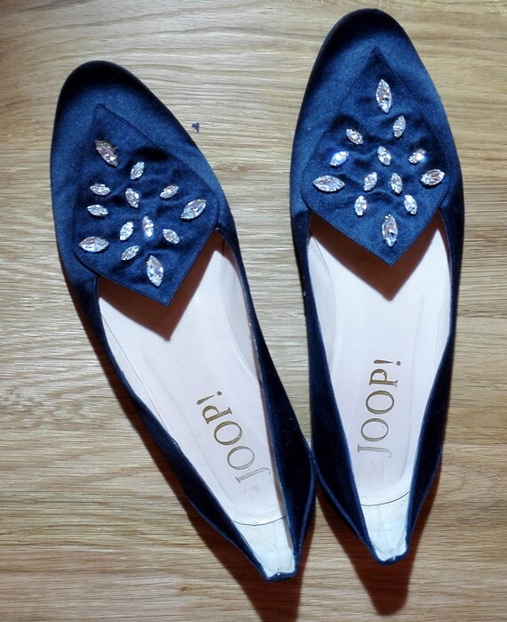 Satin Schuhe Ballerinas, flat shoes, mit Strass rhinestone, by Satin Schuhe Ballerinas, flat shoes, mit Strass rhinestone, by