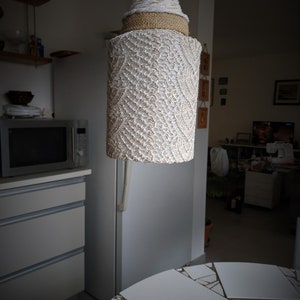 Lampe de table et abat-jour écologiques en tissu dentelle image 5