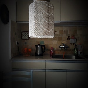 Lampe de table et abat-jour écologiques en tissu dentelle image 7