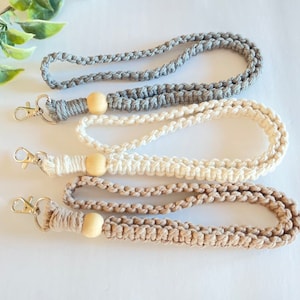 Boho Lanyard, Macrame Lanyard, ID Holder, Small Gift Set, Teacher Gift, Nurse Gift
