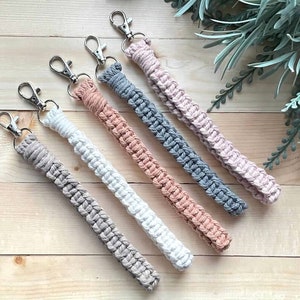 Boho Wristlet, Macrame Wristlet, Key Holder, Student Gift, Keychain