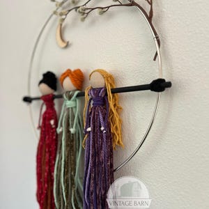 Macrame Hocus Pocus Hocus Pocus Wall Decor, Halloween Witch Decor, Sanderson Sisters Wreath ...