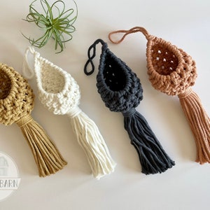 Macrame Air Plant Pod, Boho Macrame Air Plant Holder, Air Plant Hanger, Boho Style Plant Hanger, Air Plant Pod
