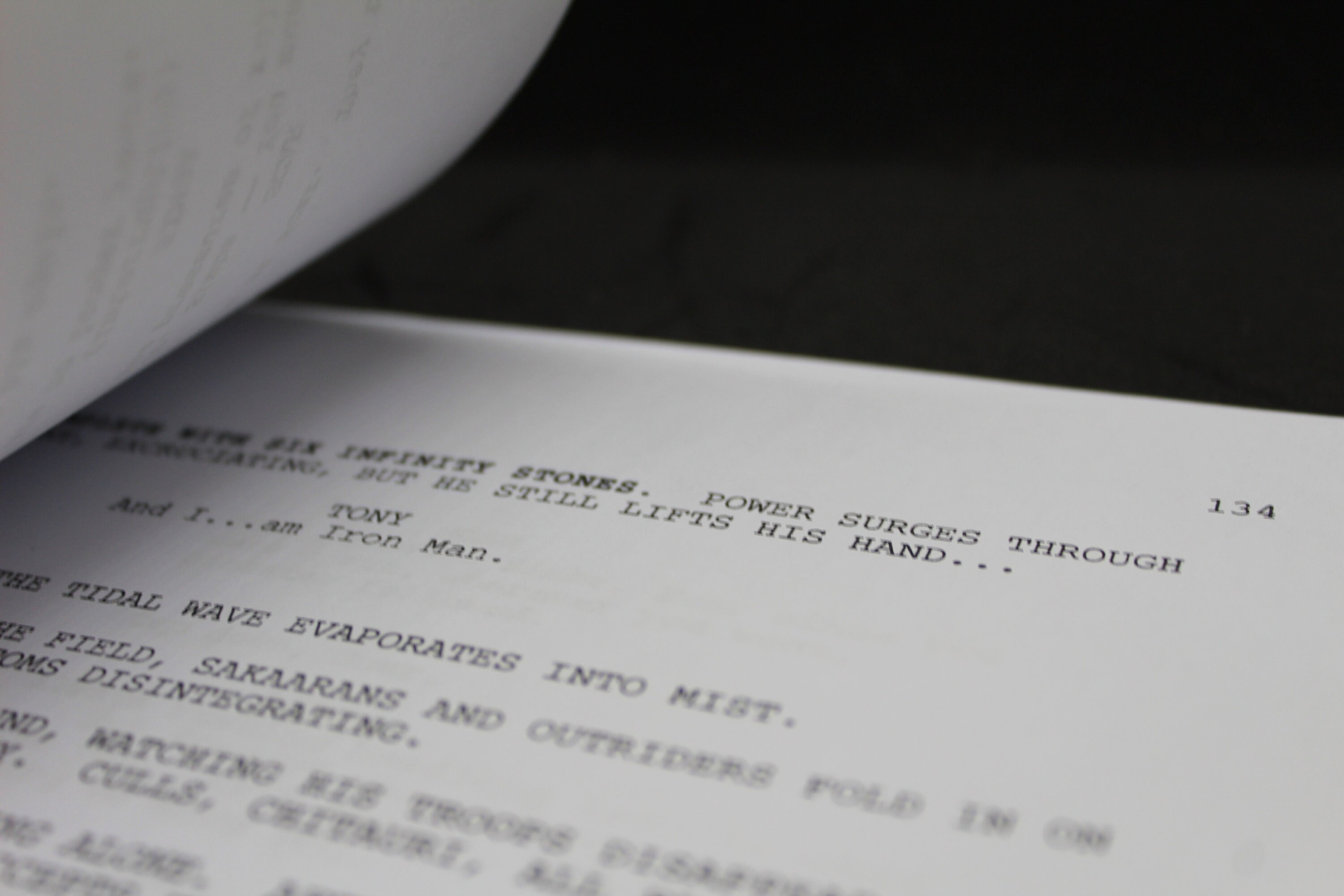 Avengers: Endgame Script - Movie Script Replica - Etsy