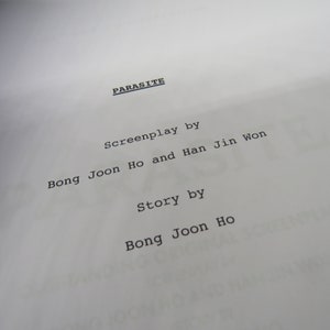 Parasite Script - Movie Script Replica