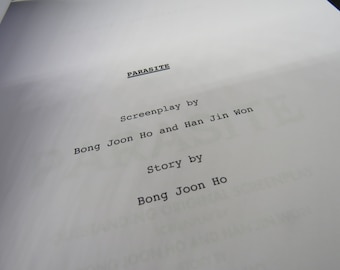 Parasite Script - Movie Script Replica