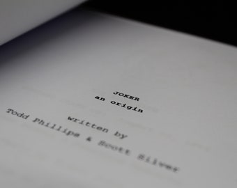 Joker Script - Movie Script Replica