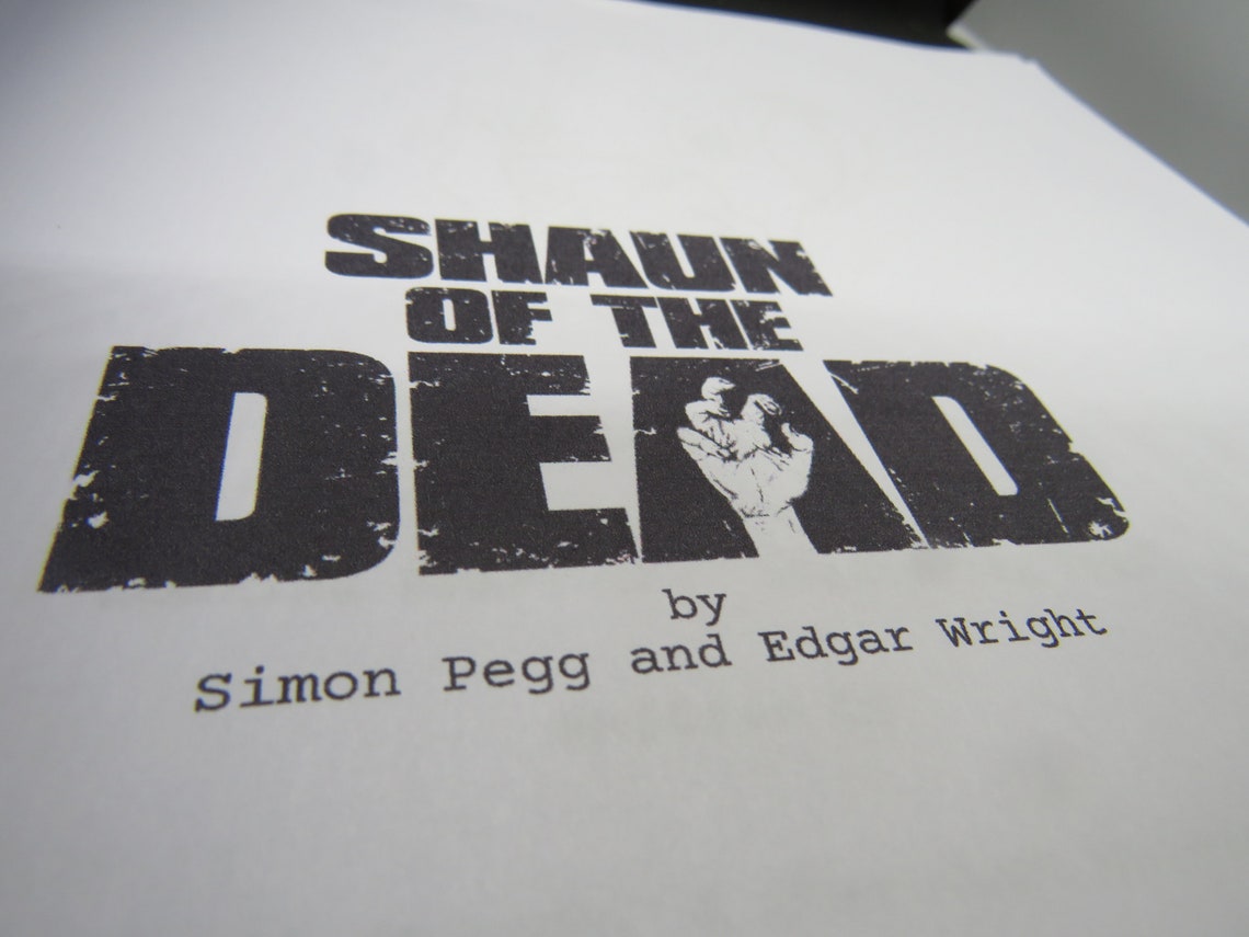 Shaun of the Dead Script Movie Script Replica Etsy UK